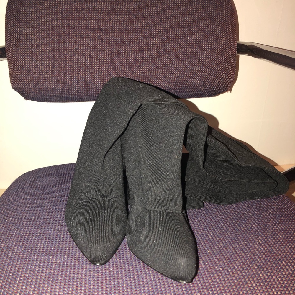 Black thigh high heels